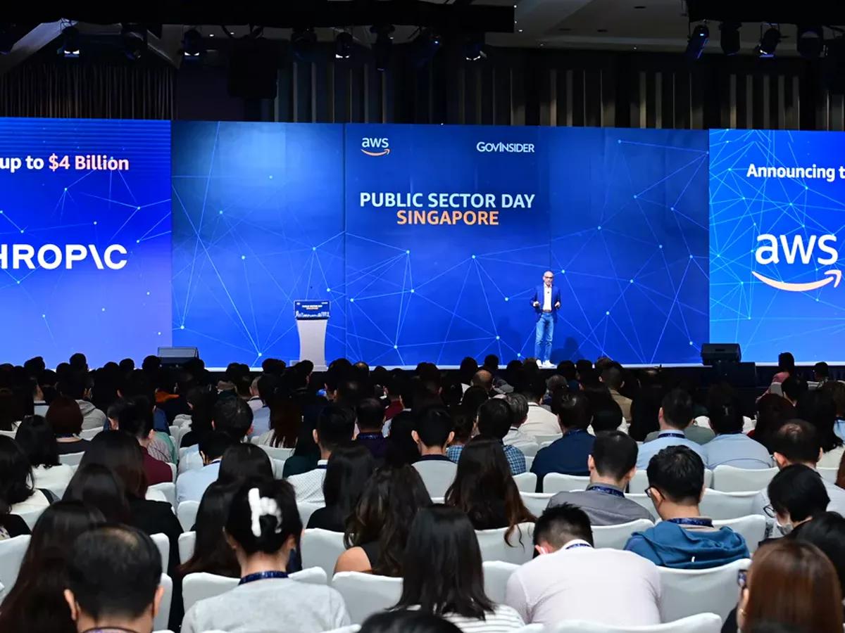 Ritesh Vajariya speaking at AWS Public Sector Day, Singapore