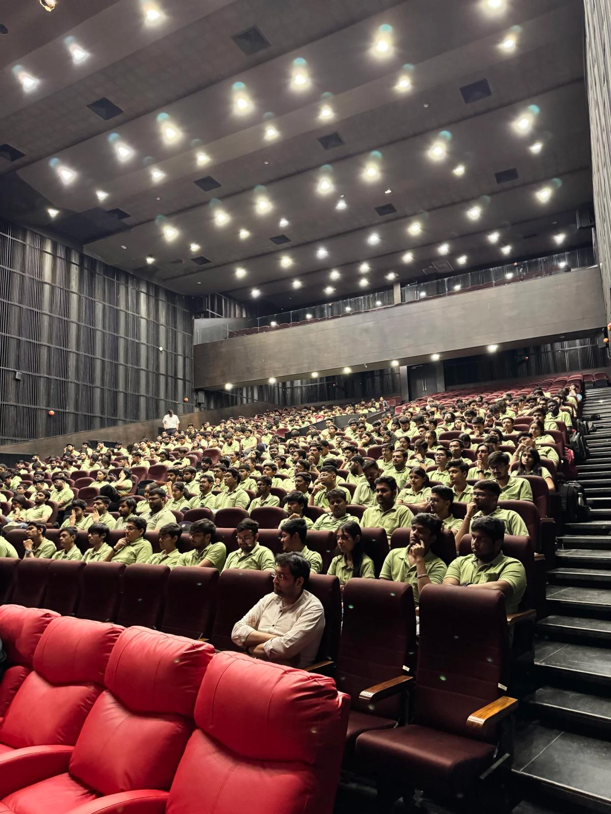 Engineering students at Marwadi University AI session